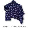 Navy Blue Floral Half Sleeve Shirt (Slim Fit)