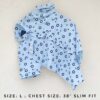 Sky Blue Polka Dot Half Sleeve Shirt (Slim Fit)