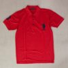 Rust Red Slim Fit Polo Collar Half T-shirt