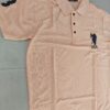 Peach Slim Fit Polo Collar Half T-shirt