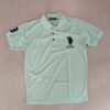 Live Light Mint Green Slim Fit Polo Collar Half T-shirt