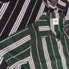 Green Striped Cuban Caller Half Sleeve Shirt