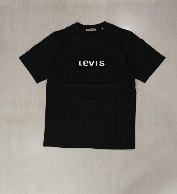 Black Embossed Logo Slim Fit Half Sleeve T-shirt