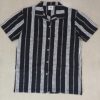 Black Striped Cuban Caller Half Sleeve Shirt