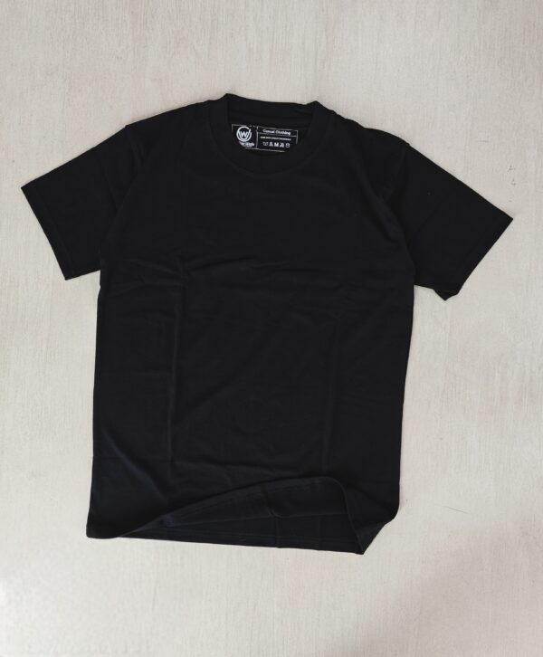 Live Black Round Neck Plain T-shirt