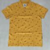 Mustard Yellow Printed Polo T-Shirt