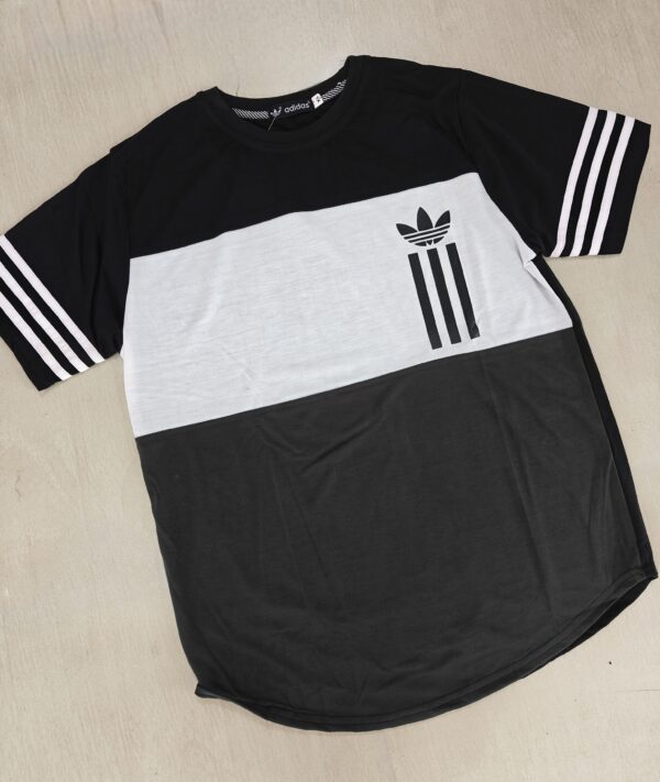 Live Black – White – Brown Color Block Design Half Sleeve Tshirt