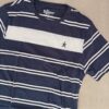 Navy Blue Striped Round Neck T-Shirt