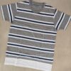 Grey Striped Round Neck T-Shirt