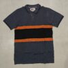 Charcoal Grey Color Block Polo T-Shirt