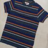 Navy Blue Striped Polo TShirt