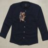 Navy Blue Tiger Patch Designer Shirt