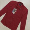 Red Tiger Patch Designer Shirt