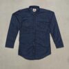 Dark Blue Casual Fake Denim Shirt
