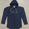 Dark Blue Casual Fake Denim Shirt