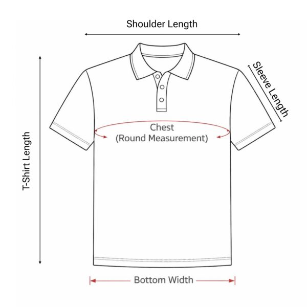 Rust Red Slim Fit Polo Collar Half T-shirt