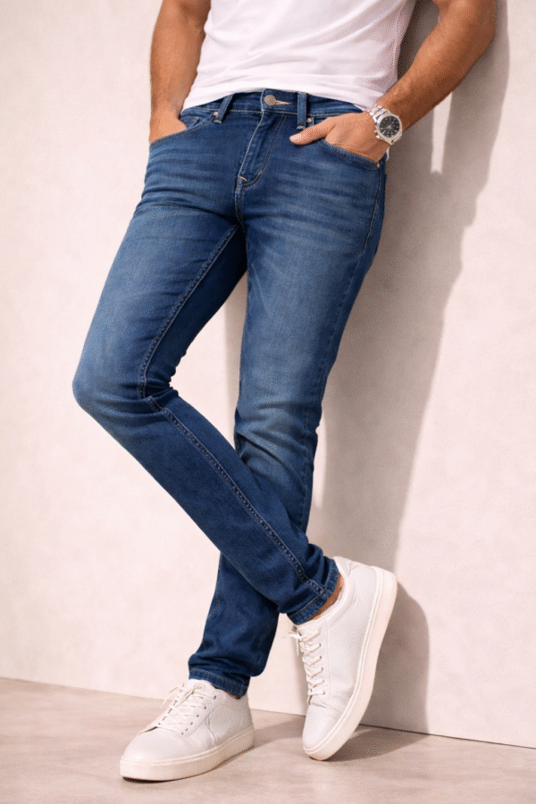 Mid Blue Slim Fit Denim Jeans