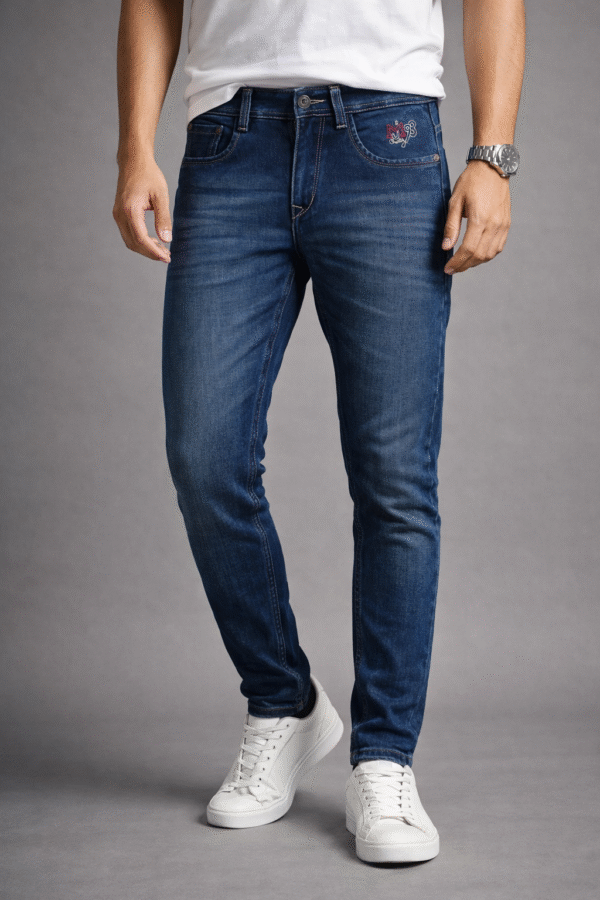 Dark Blue Slim Fit Denim Jeans