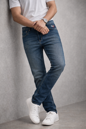 Vintage Mid Blue Slim Fit Denim Jeans