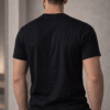Black Embossed Logo Slim Fit Half Sleeve T-shirt