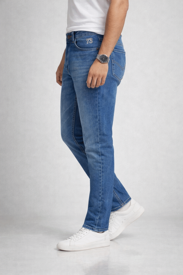 Light Blue Faded Slim Fit Denim Jeans