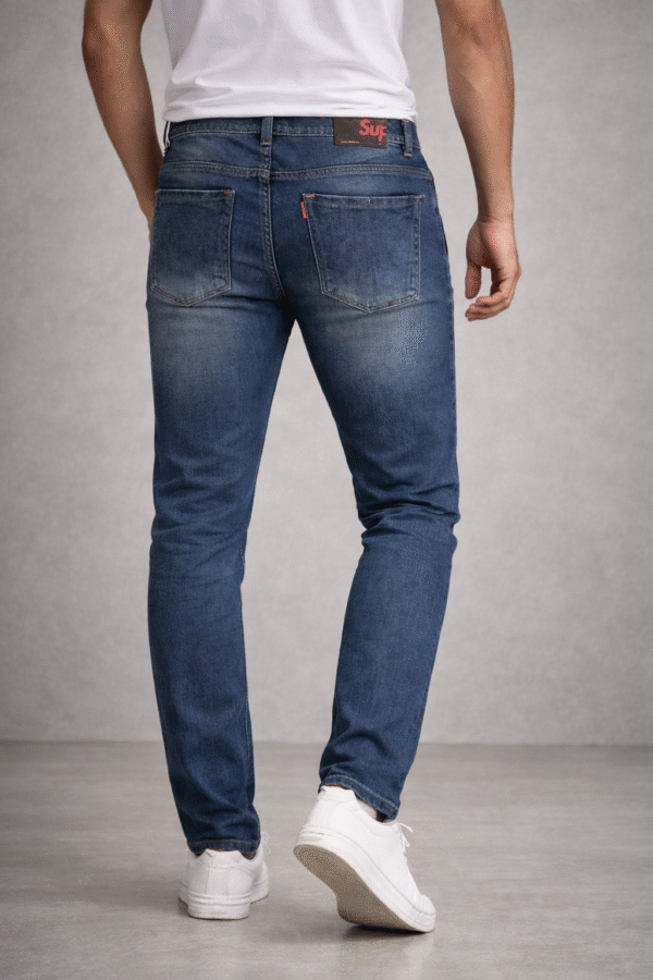 Vintage Mid Blue Slim Fit Denim Jeans