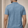 Light Slate Blue Printed Polo T-Shirt