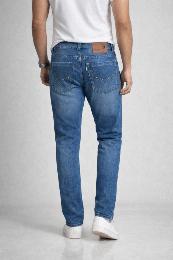Light Blue Faded Slim Fit Denim Jeans