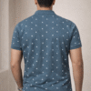 Dark Teal Printed Polo T-Shirt