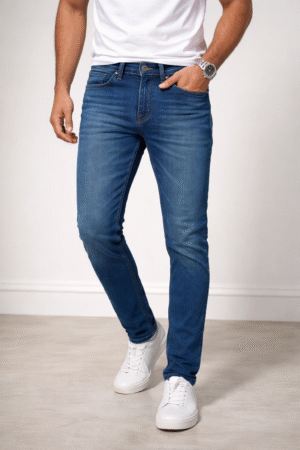 Mid Blue Slim Fit Denim Jeans