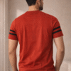 Rust Red Printed Half Sleeve Tshirt