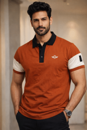 Rust Orange Polo T-Shirt