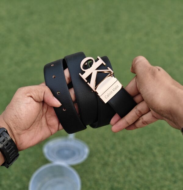 Golden Men’s Reversible Leather Belt – Automatic Buckle