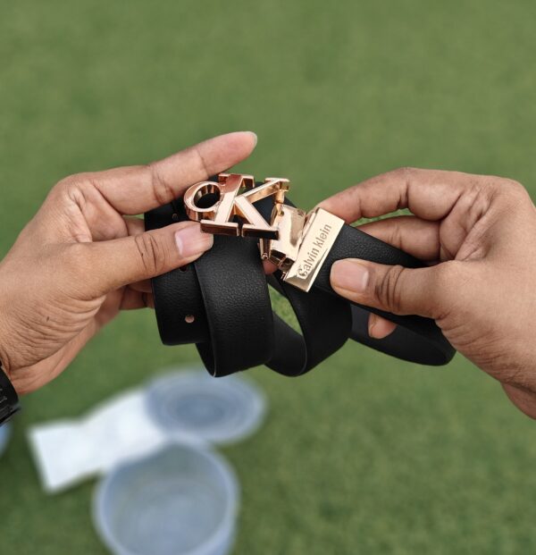 Golden Men’s Reversible Leather Belt – Automatic Buckle