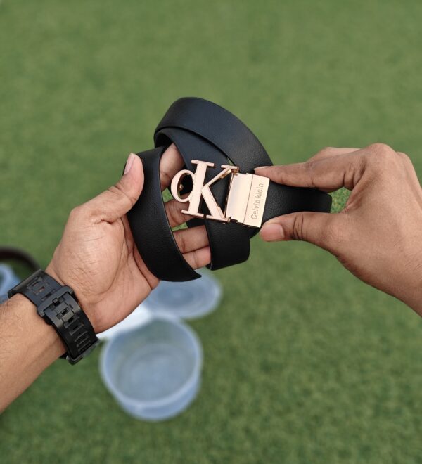 Golden Men’s Reversible Leather Belt – Automatic Buckle