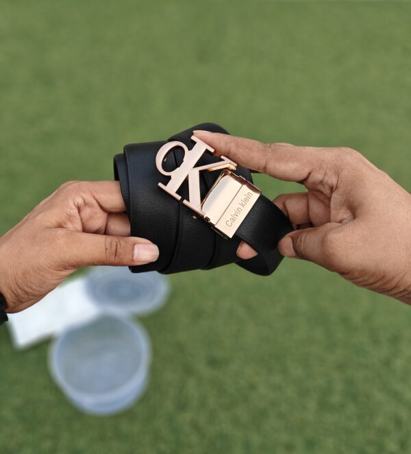 Golden Men’s Reversible Leather Belt – Automatic Buckle