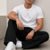 Black Plain Bootcut Jeans