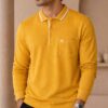 Mustard Yellow Full Sleeve Polo T-Shirt