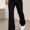 Black Plain Bootcut Jeans