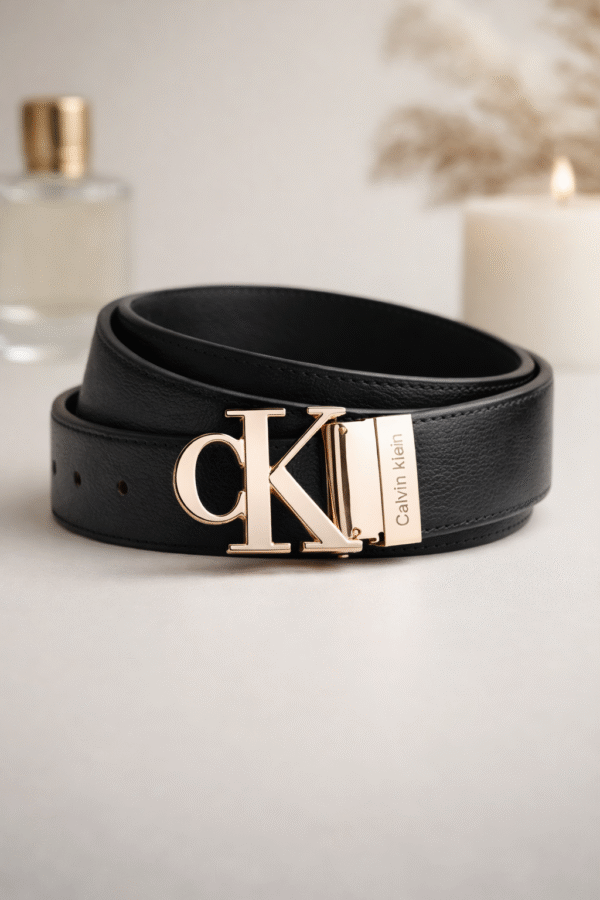 Golden Men’s Reversible Leather Belt – Automatic Buckle