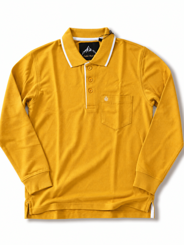 Mustard Yellow Full Sleeve Polo T-Shirt