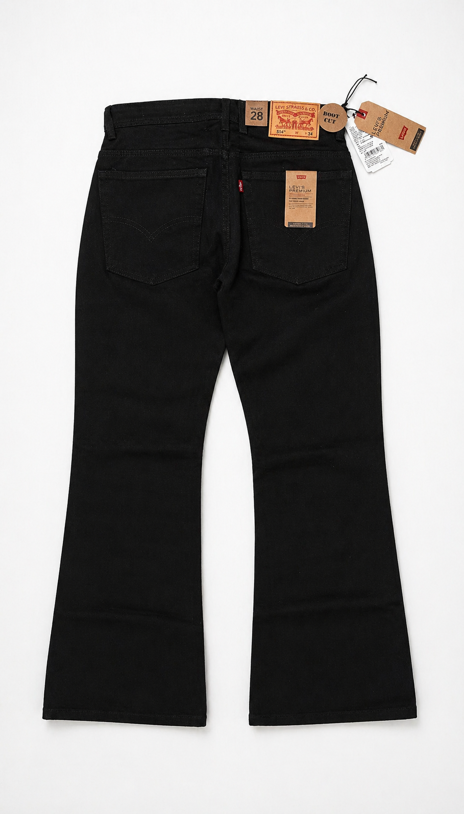 Black Plain Bootcut Jeans