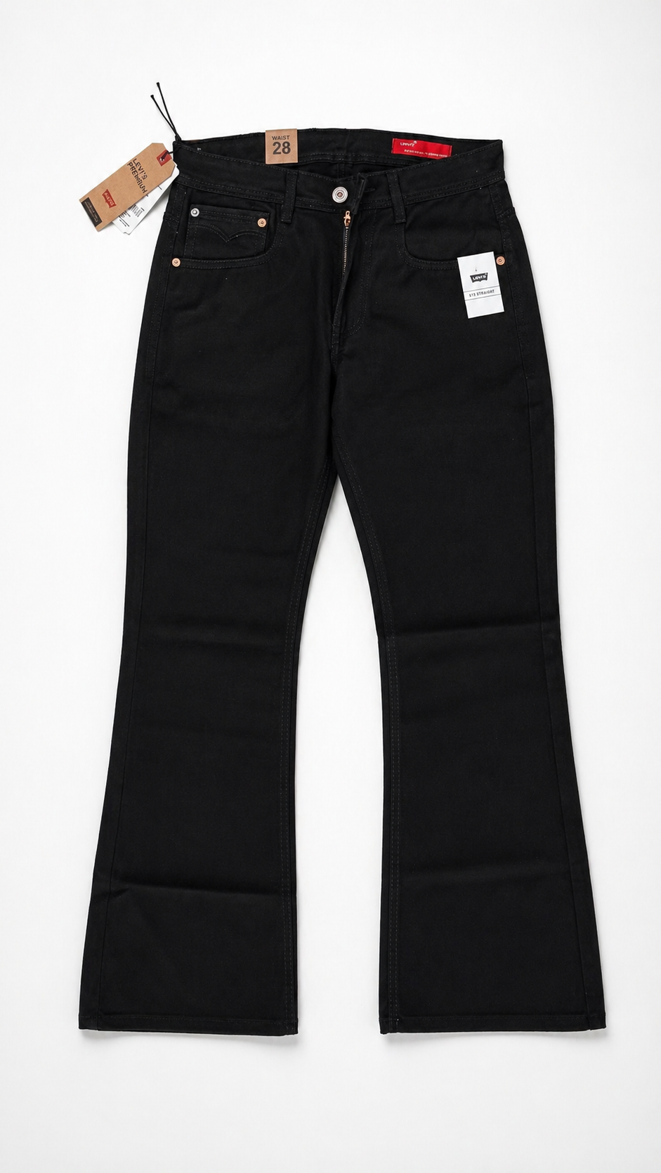 Black Plain Bootcut Jeans