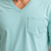 Mint Green Plain V-Neck Full Sleeve T-Shirt