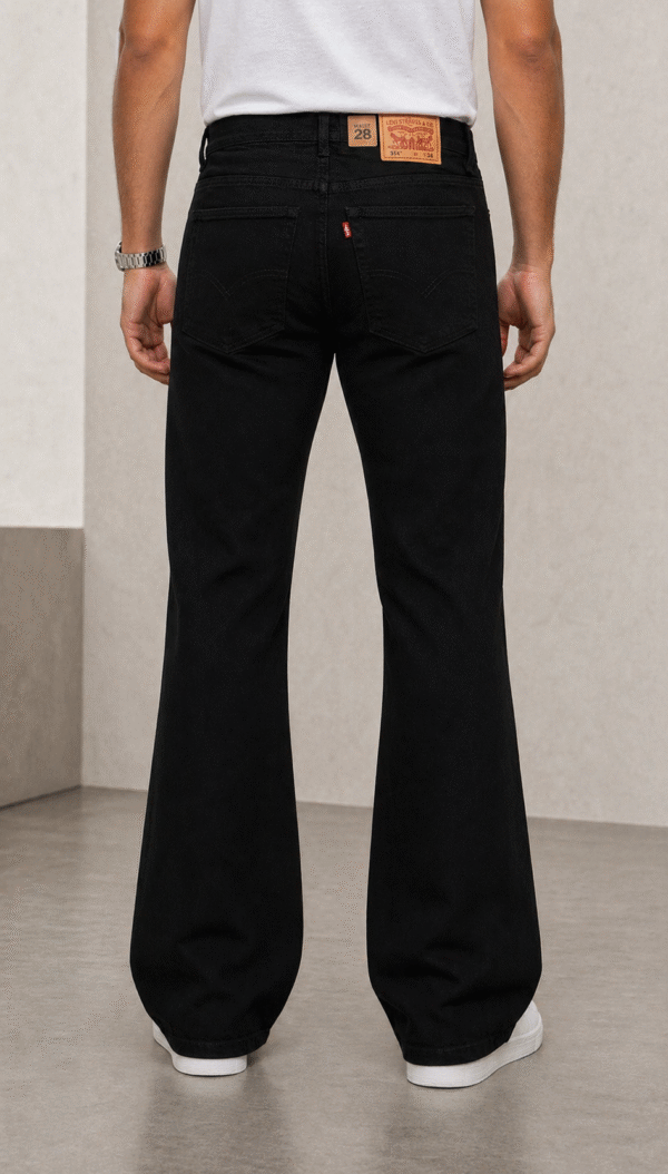 Black Plain Bootcut Jeans