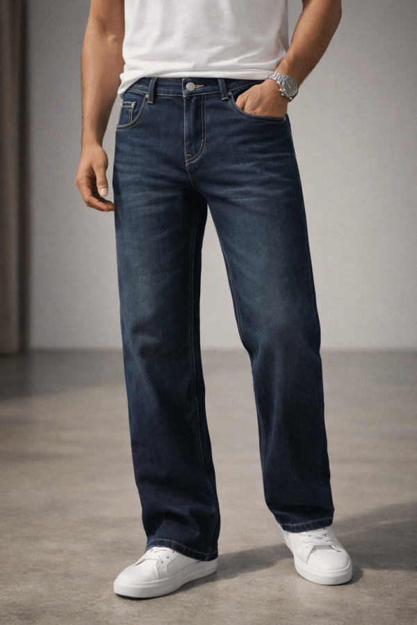 Indigo Blue Straight Fit Jeans