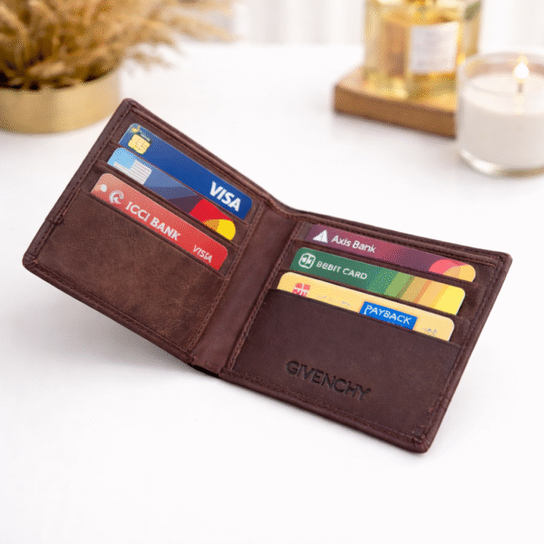 Dark Brown Men's Leather Wallet-Stylish & Durable