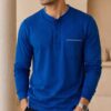 Royal Blue Full Sleeve Band Caller T-Shirt