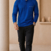 Royal Blue Full Sleeve Band Caller T-Shirt