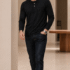 Black Full Sleeve Band Caller T-Shirt